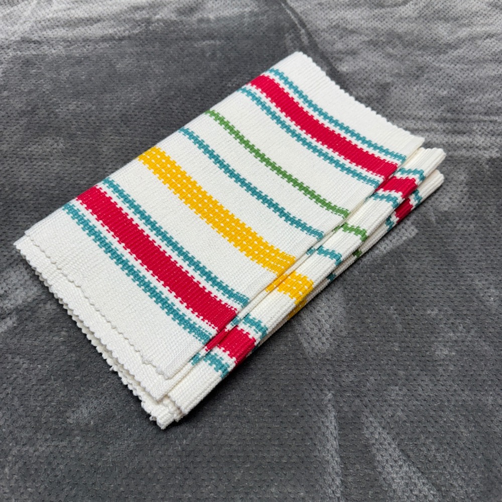 Pioneer Woman Multi Color Striped Cotton Table Runner 15x72 Farmhouse Decor